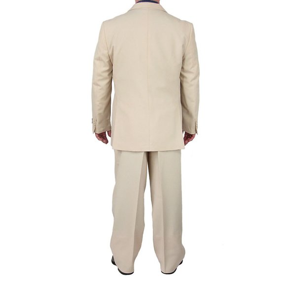 2pc. Men's Regular Fit Single Breasted Suit-Beige - Picture 3 of 4